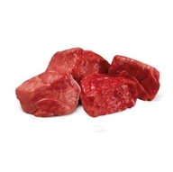 Diced beef pet food ingredient