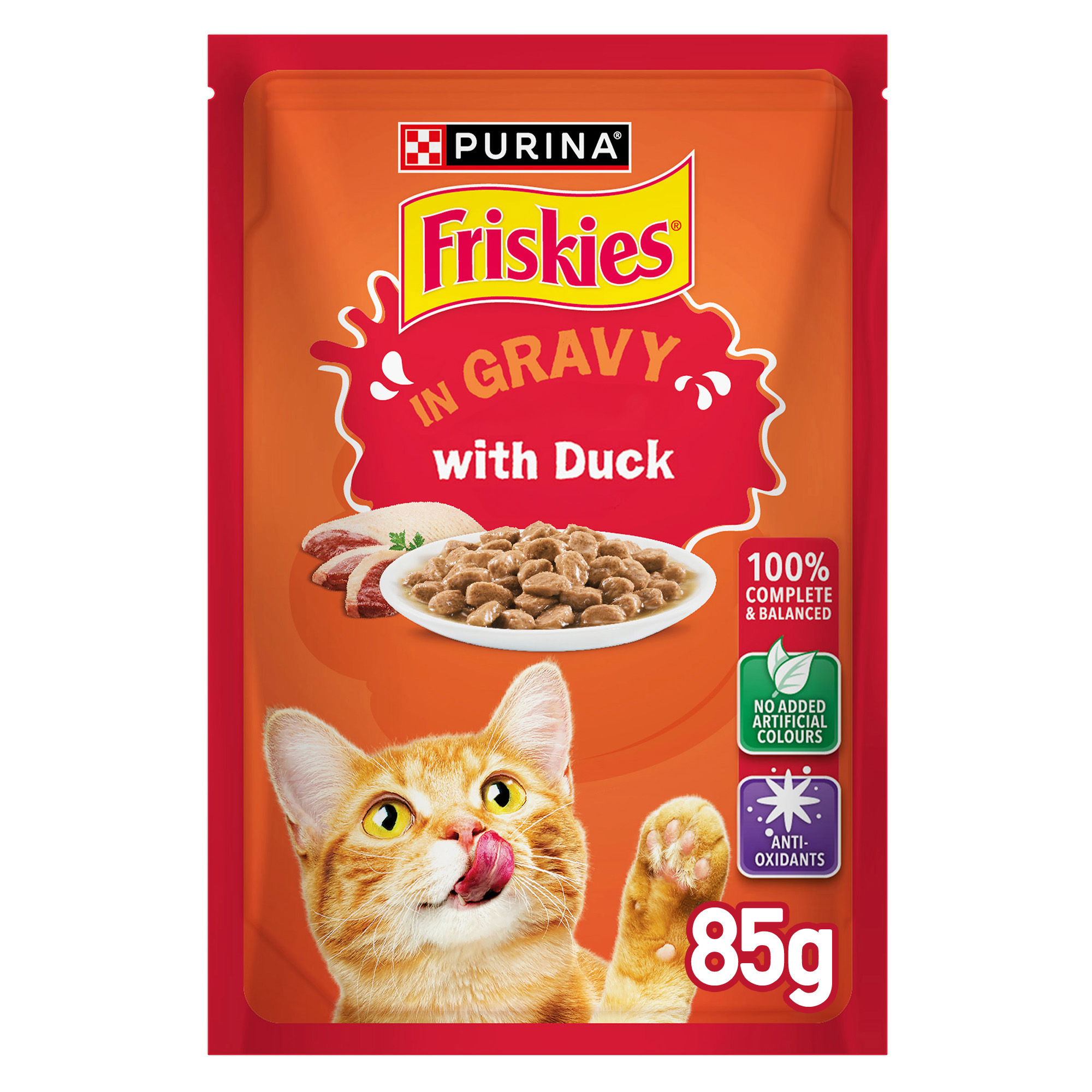 FRISKIES Duck in Gravy Wet Cat Food 85g Purina