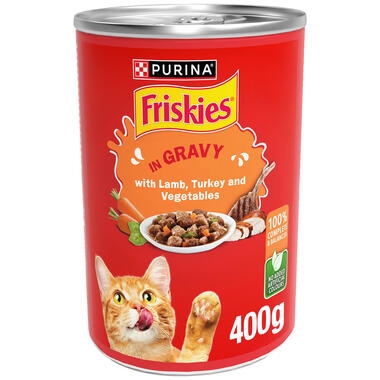 Friskies in Gravy with Lamb, Turkey and Vegetables