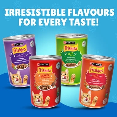 Friskies Gravy with Salmon, Tuna, Vegetables Wet Cat Food