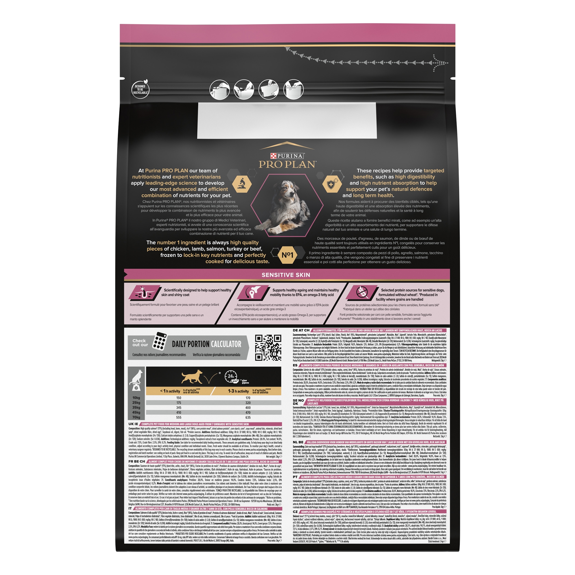 Purina Pro Plan Small and Mini Puppy Sensitive Skin, Dry Dog food with Salmon