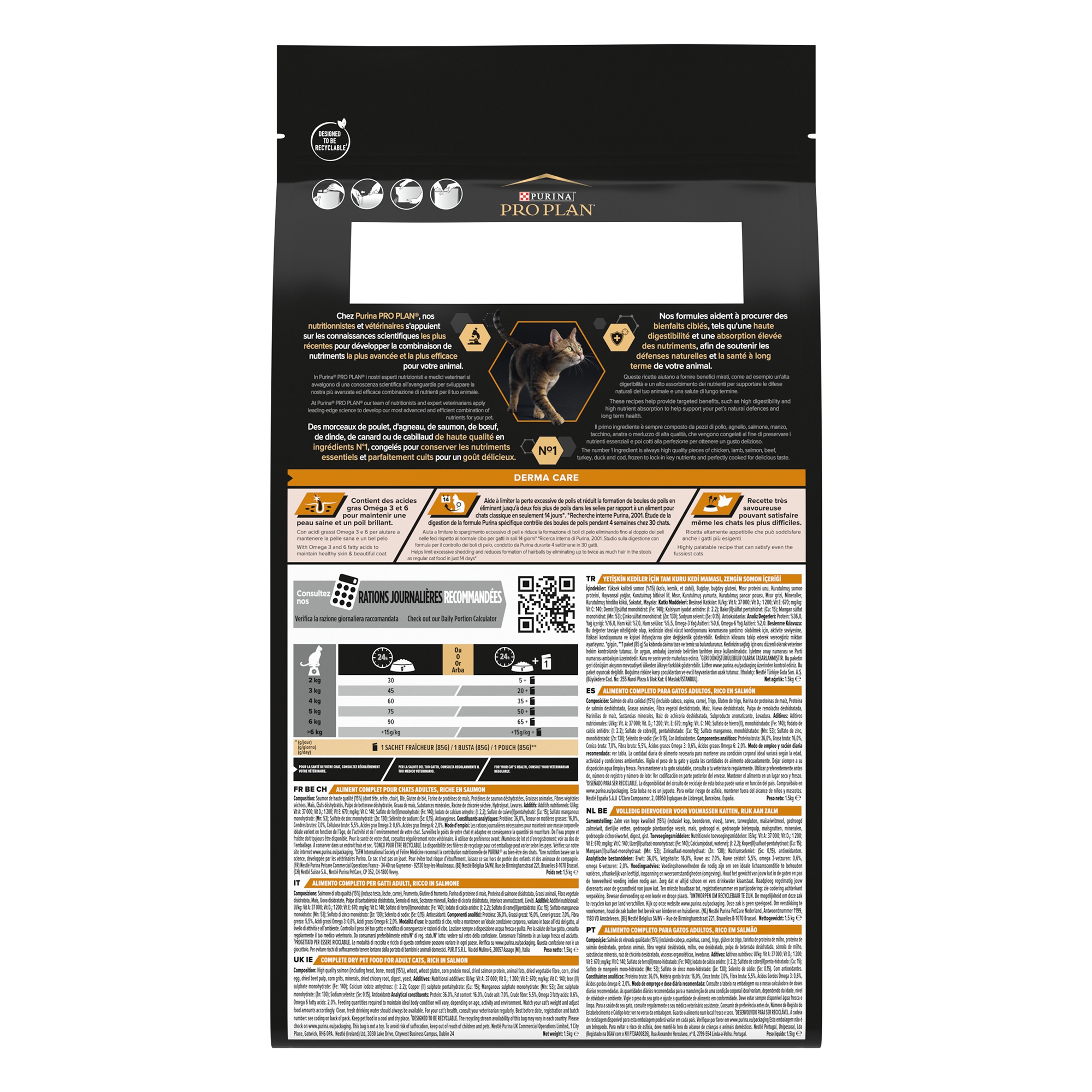 Purina Pro Plan Adult Derma Care, Dry Cat Food with Salmon