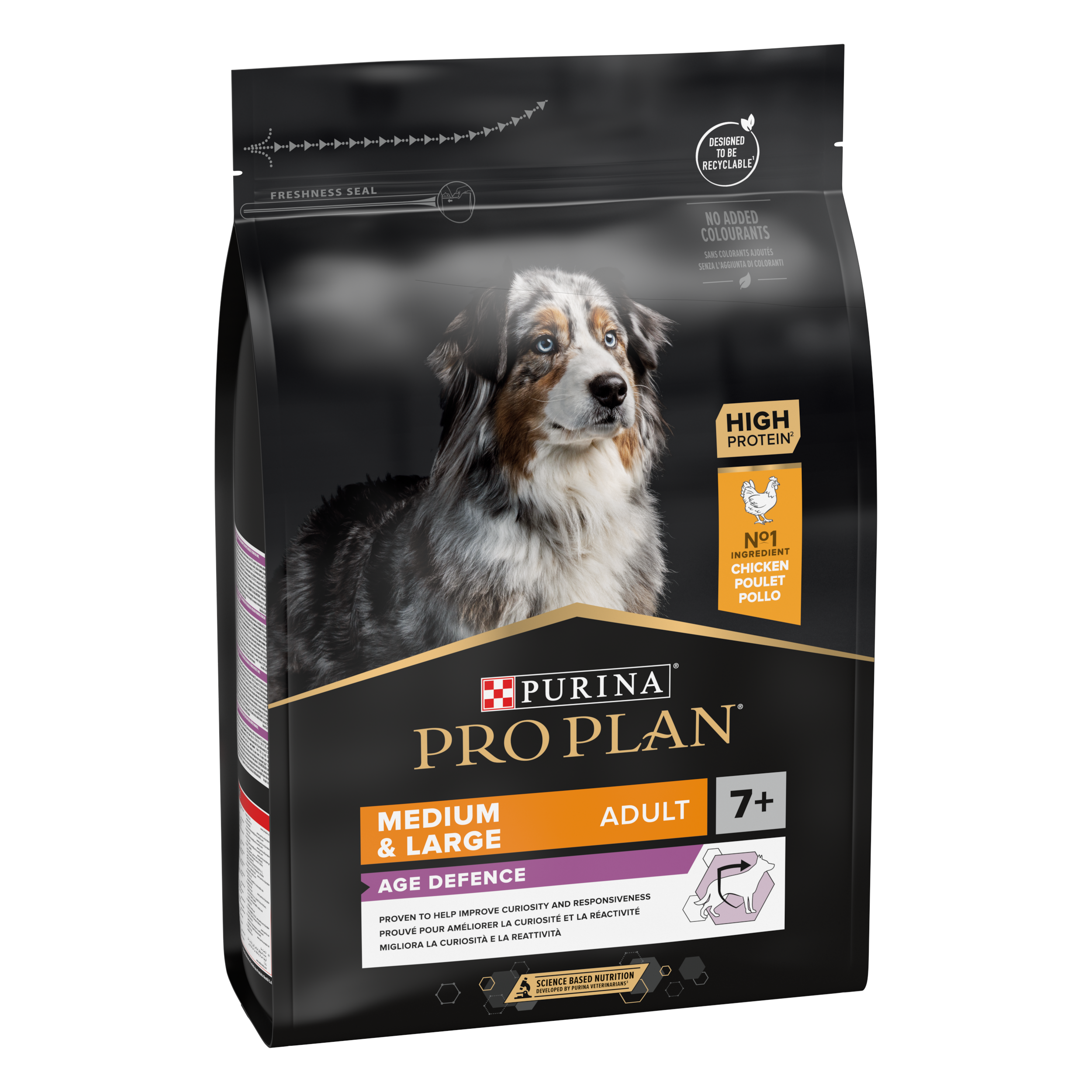 Purina Pro Plan Age Defence Medium and Large Senior 7+, Dry Dog food with Chicken