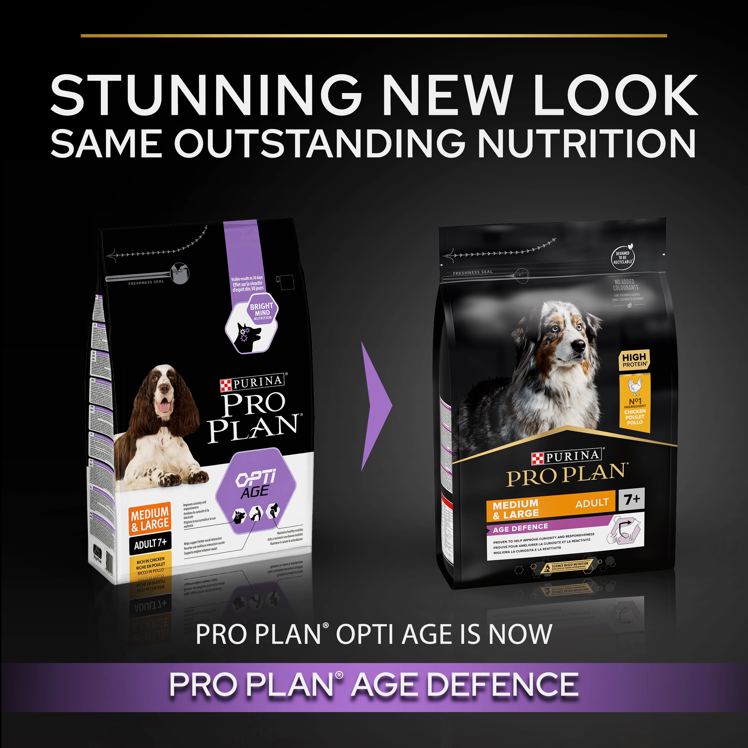Purina Pro Plan Age Defence Medium and Large Senior 7+, Dry Dog food with Chicken