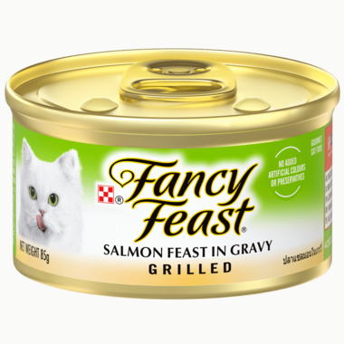 Fancy Feast Grilled Salmon Feast in Gravy Gourmet Cat Food 85g