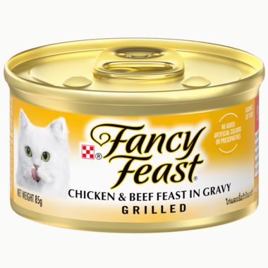 Fancy Feast Grilled Chicken & Beef Feast in Gravy Gourmet Cat Food 85g