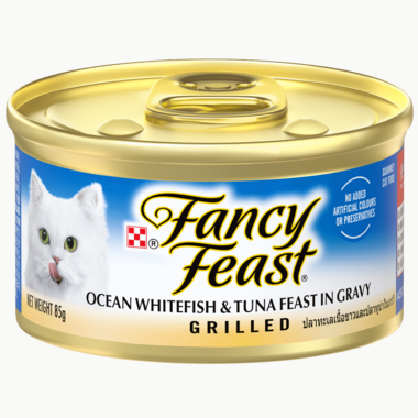 Fancy Feast Grilled Ocean Whitefish & Tuna Feast in Gravy Gourmet Cat Food 85g