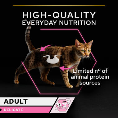 Purina Pro Plan Adult Delicate Digestion, Wet Cat Food, Mousse rich in Turkey