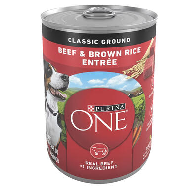 Purina ONE® Classic Ground Beef & Brown Rice Entrée, 0.8 LB (368 g)