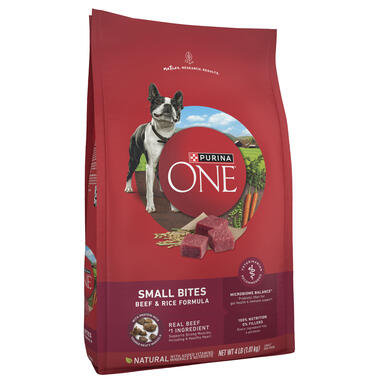 Purina ONE® Small Bites Beef & Rice Formula, 4 LB (1.81 kg)