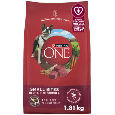Purina ONE® Small Bites Beef & Rice Formula, 4 LB (1.81 kg)