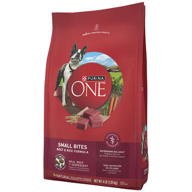 Purina ONE® Small Bites Beef & Rice Formula, 4 LB (1.81 kg)