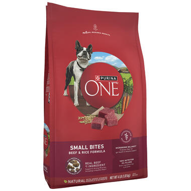 Purina ONE® Small Bites Beef & Rice Formula, 4 LB (1.81 kg)