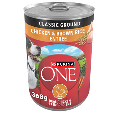 Purina ONE® Classic Ground Chicken & Brown Rice Entrée,0.8 LB  (368 g)