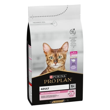 Purina Pro Plan Adult Delicate Digestion, Dry Cat Food with Turkey