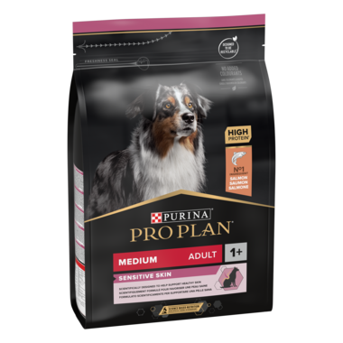 Purina Pro Plan Sensitive Skin Medium Adult, Dry Dog food with Salmon, 14 kg