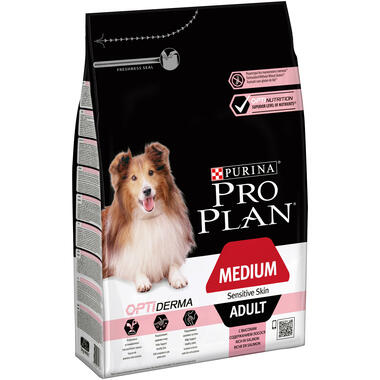 Purina Pro Plan Sensitive Skin Medium Adult, Dry Dog food with Salmon, 14 kg