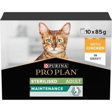 Purina Pro Plan Sterilised Adult Wet Cat Food, Chicken in Gravy