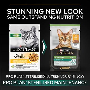 Purina Pro Plan Sterilised Adult Wet Cat Food, Chicken in Gravy
