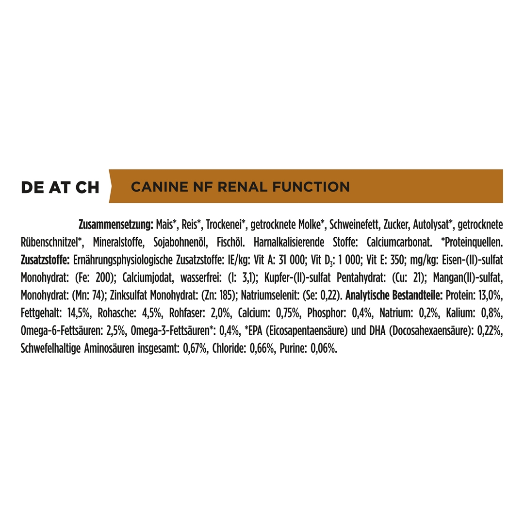 13099 PRO PLAN® VETERINARY DIETS NF Renal Function Dry Dog Food