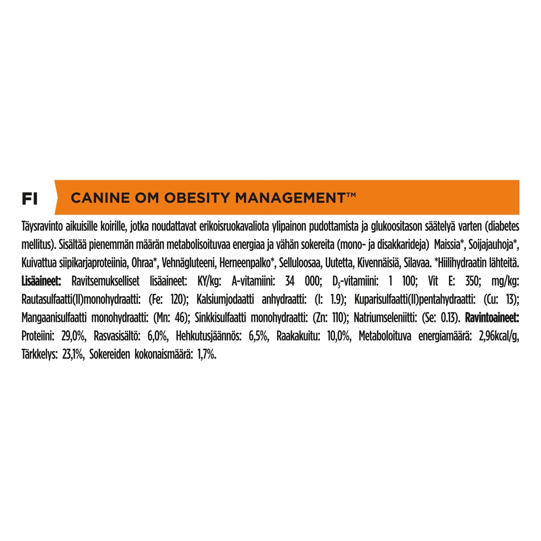 13100 PRO PLAN® VETERINARY DIETS OM Obesity Management Dry Dog Food