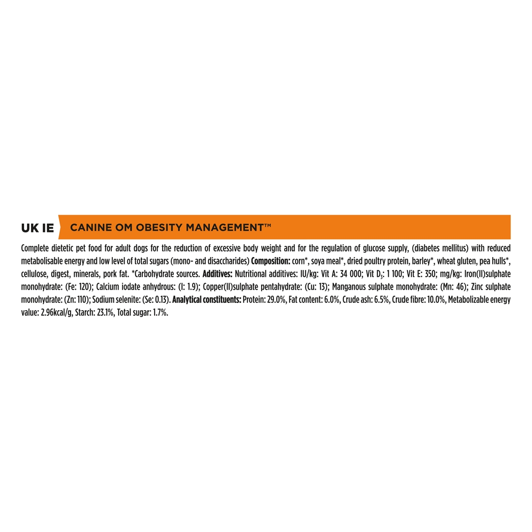 13100 PRO PLAN® VETERINARY DIETS OM Obesity Management Dry Dog Food