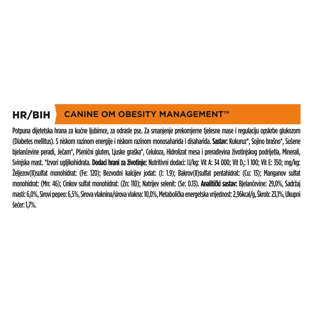 13100 PRO PLAN® VETERINARY DIETS OM Obesity Management Dry Dog Food