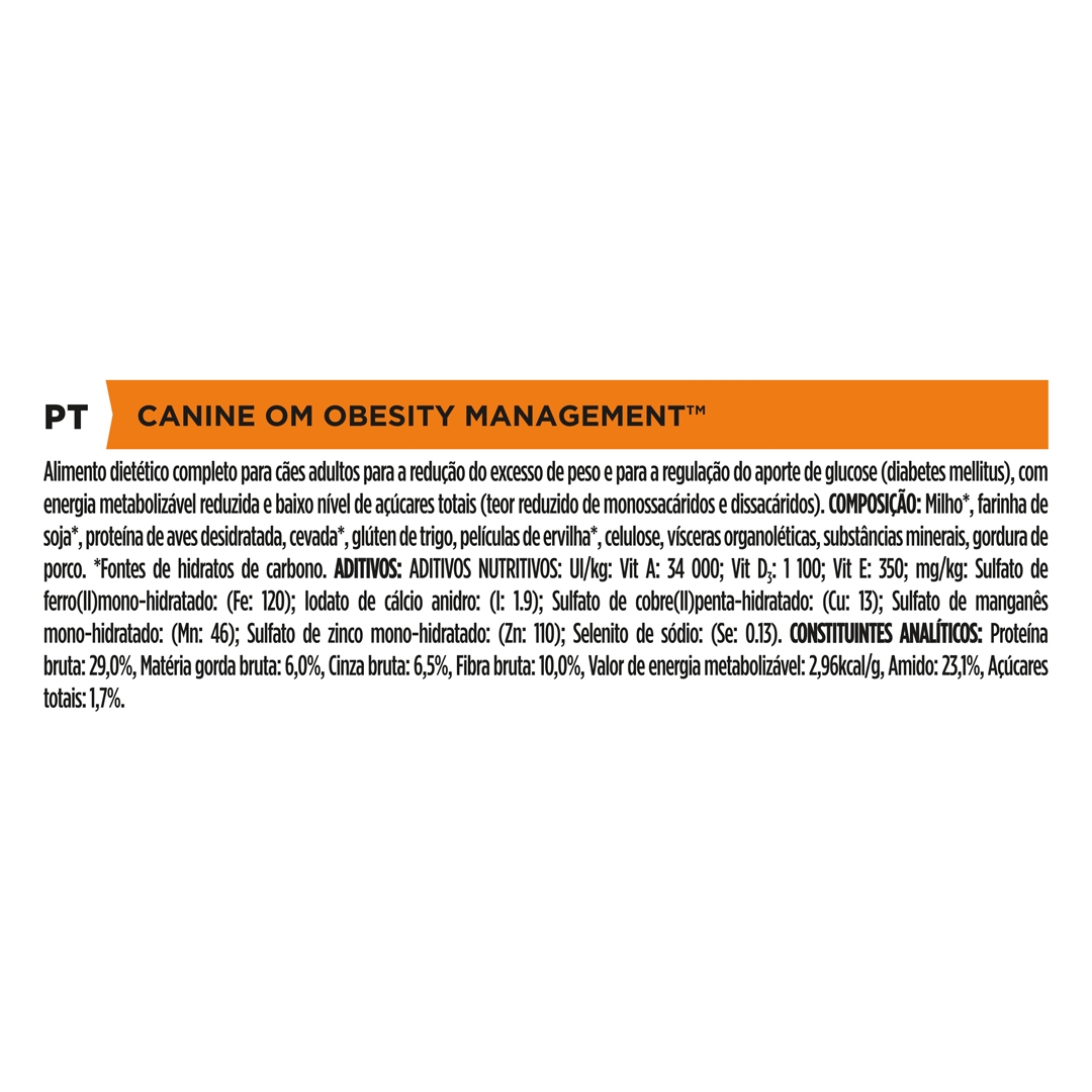 13100 PRO PLAN® VETERINARY DIETS OM Obesity Management Dry Dog Food