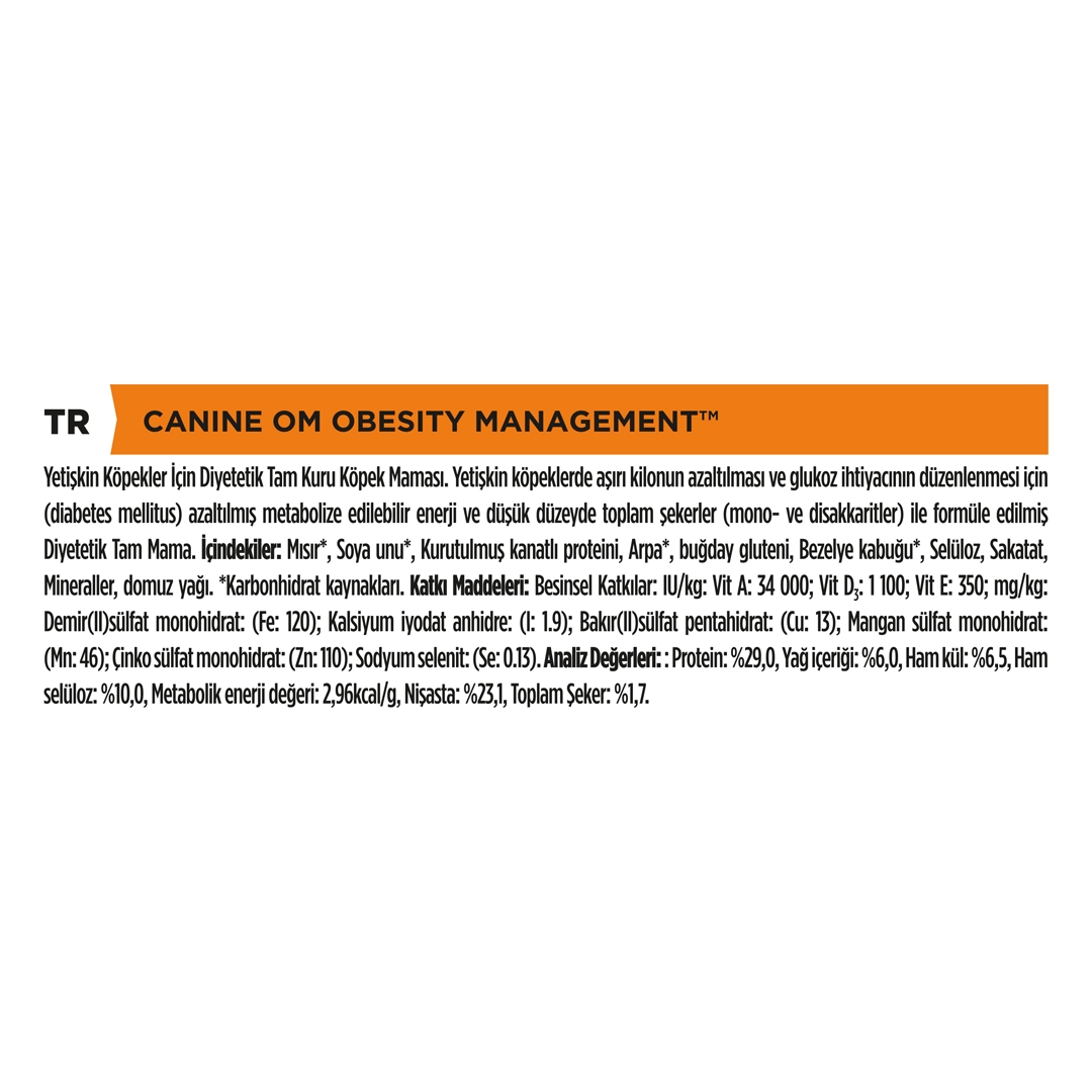 13100 PRO PLAN® VETERINARY DIETS OM Obesity Management Dry Dog Food