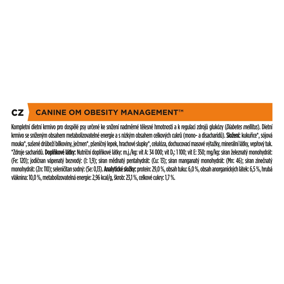 13100 PRO PLAN® VETERINARY DIETS OM Obesity Management Dry Dog Food