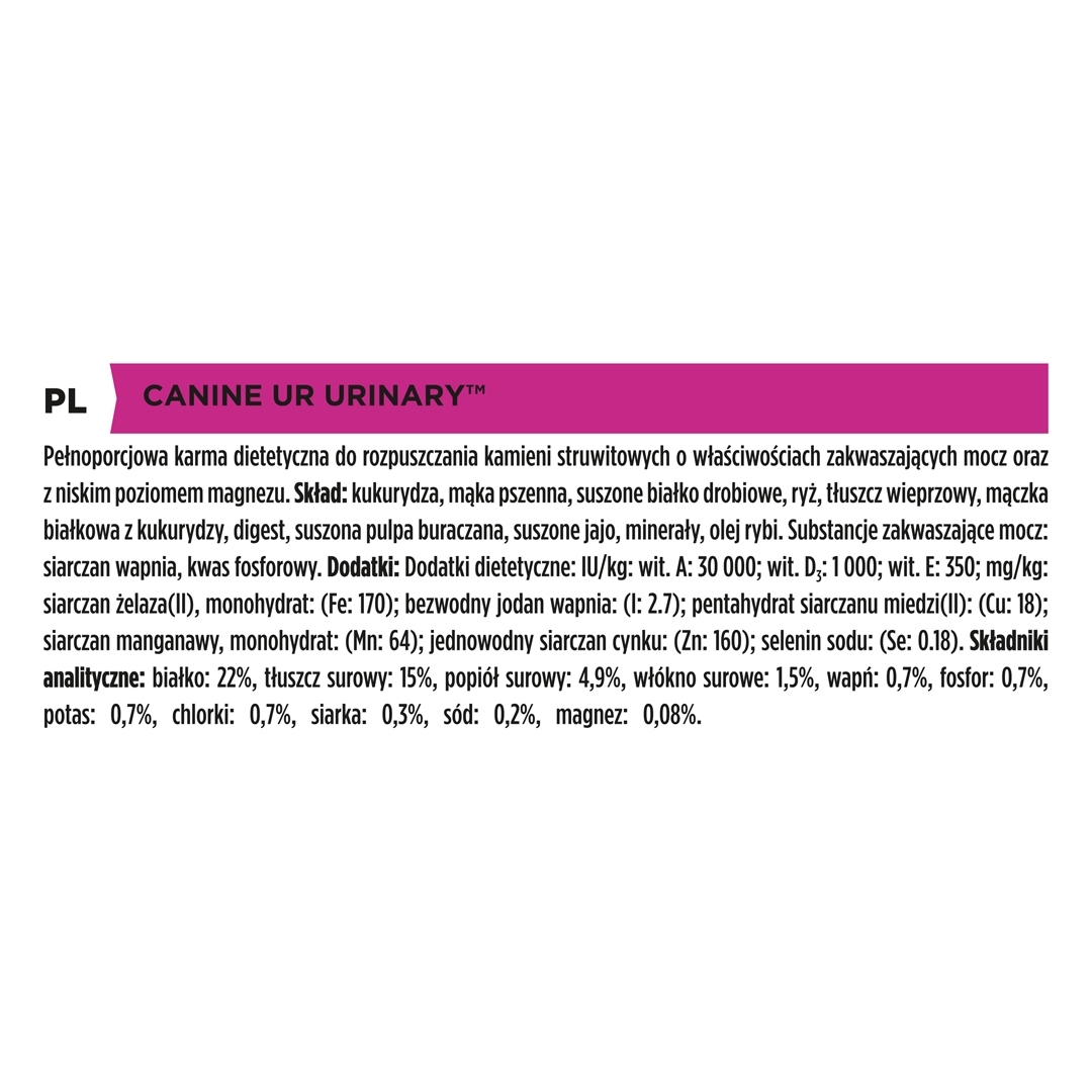 13101 PRO PLAN® VETERINARY DIETS UR Urinary Dry Dog Food