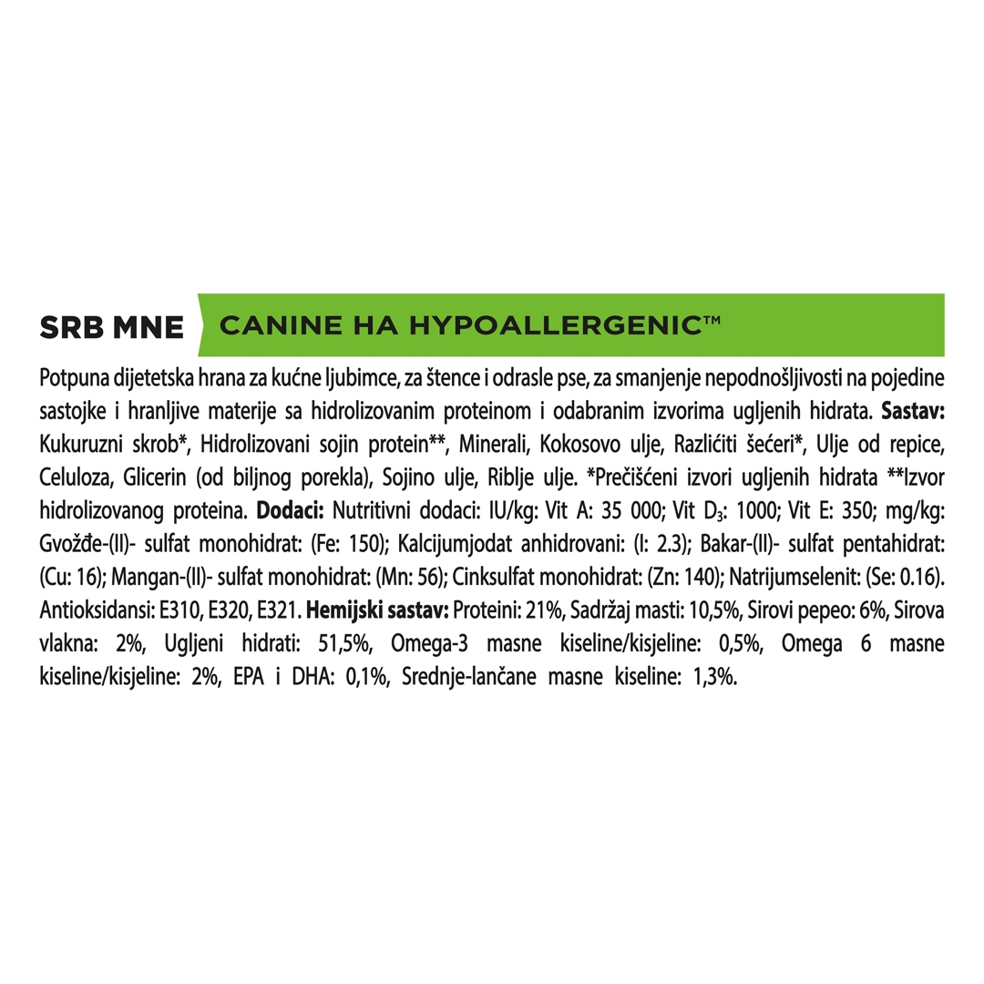 13102 PRO PLAN® VETERINARY DIETS HA Hypoallergenic Dry Dog Food