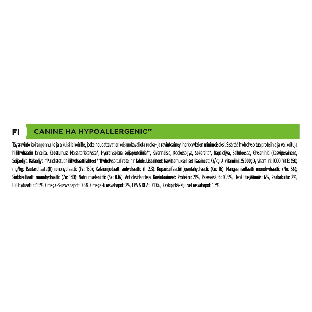 13102 PRO PLAN® VETERINARY DIETS HA Hypoallergenic Dry Dog Food