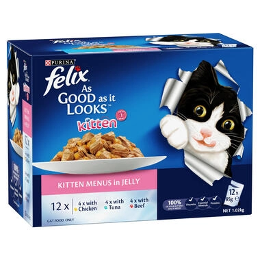 FELIX Kitten As Good as it Looks Kitten Menus in Jelly Wet Cat Food