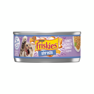 Friskies Shreds Turkey & Cheese Dinner in Gravy Adult Wet Cat Food