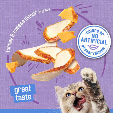 Friskies Shreds Turkey & Cheese Dinner in Gravy Adult Wet Cat Food