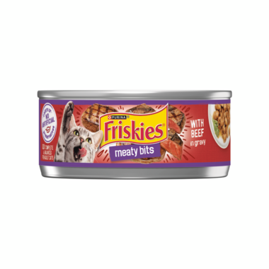 Friskies Meaty Bits With Beef in Gravy Wet Cat Food