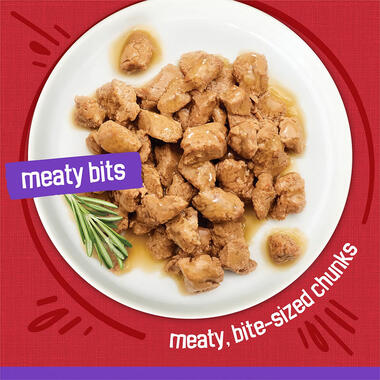 Friskies Meaty Bits With Beef in Gravy Wet Cat Food