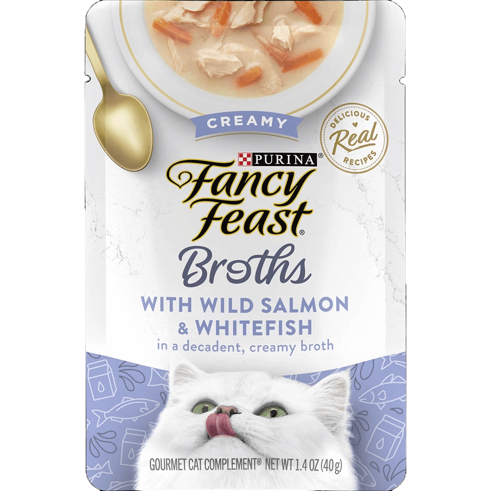 FANCY FEAST® with Wild Salmon & Whitefish in a Decadent Creamy Broth