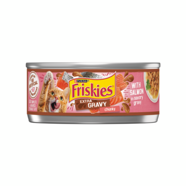 Friskies Extra Gravy Chunky With Salmon in Savory Gravy Wet Cat Food
