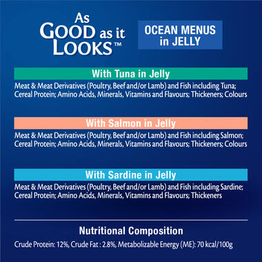 FELIX Adult As Good as it Looks Ocean Menus in Jelly Wet Cat Food 12 x 85g