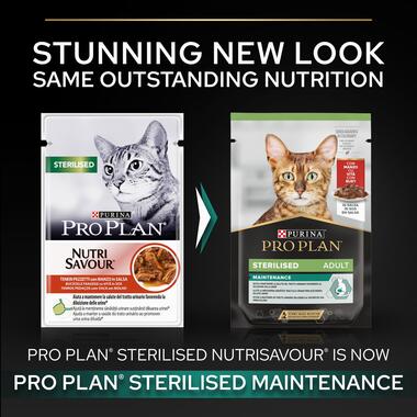 Purina Pro Plan Sterilised Wet Cat Food, Beef in Gravy