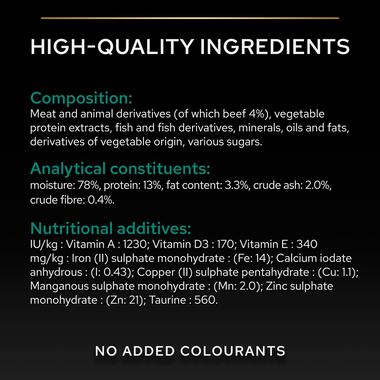 Purina Pro Plan Sterilised Wet Cat Food, Beef in Gravy