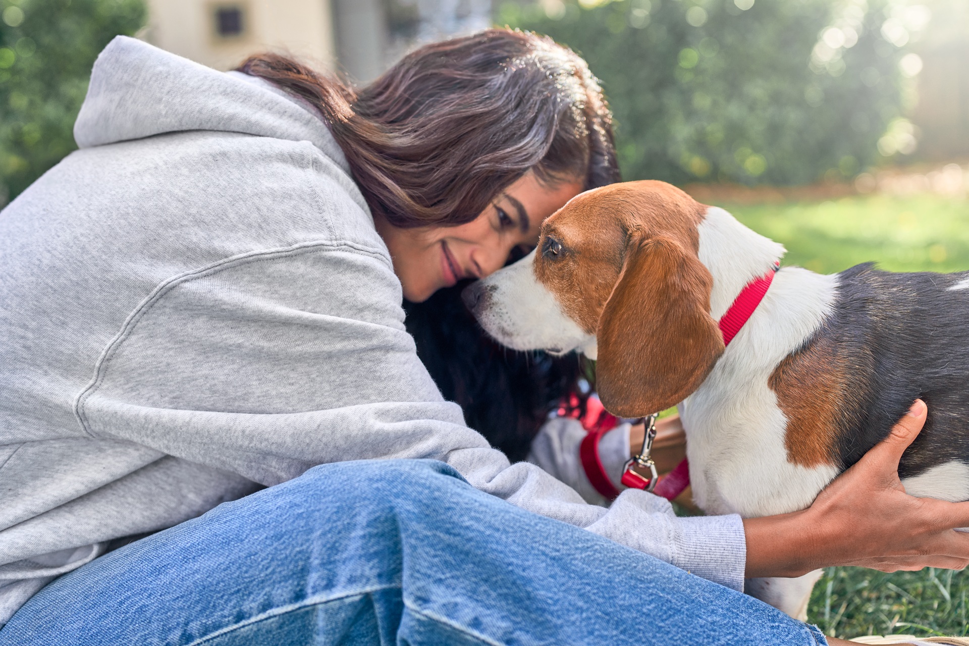 woman with dog