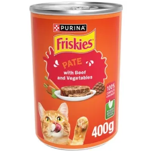 Friskies in Pate with Beef and Vegetables Wet Cat Food