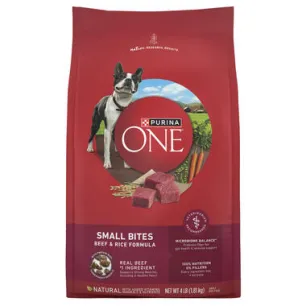 Purina ONE® Small Bites Beef & Rice Formula, 4 LB (1.81 kg)