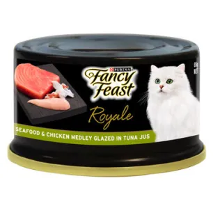 FANCY FEAST Adult Royale Seafood & Chicken Medley Glazed in Tuna Jus Wet Cat Food 85g