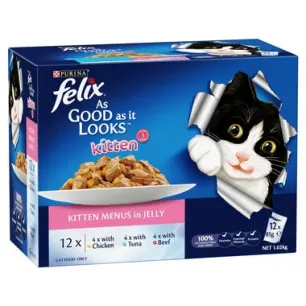 FELIX Kitten As Good as it Looks Kitten Menus in Jelly Wet Cat Food