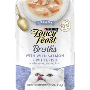 FANCY FEAST® with Wild Salmon & Whitefish in a Decadent Creamy Broth