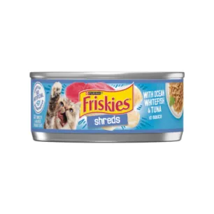 Friskies Shreds With Ocean Whitefish & Tuna In Sauce Wet Cat Food 156g